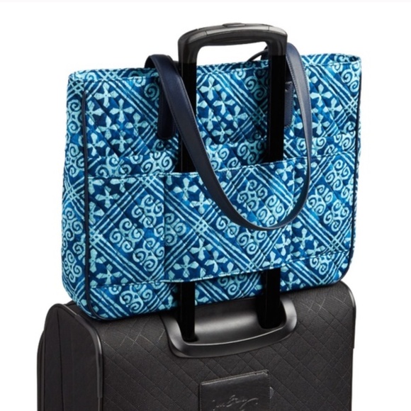 NWT Vera Bradley Commuter Tote Cuban Tiles Travel Computer - Picture 4 of 9
